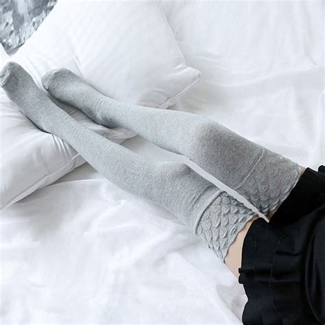 1 Pair Cotton Long Over Knee Ladies Solid Fashion Sexy Stocking Winter