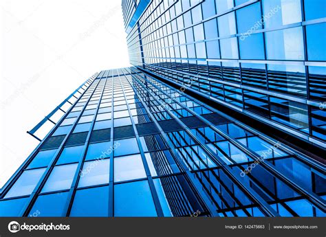 Office Building Glass Silhouettes Of Skyscrapers Stock Photo By