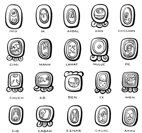 Mayan Pictographs Mayan Symbols Mayan Glyphs Mayan Art