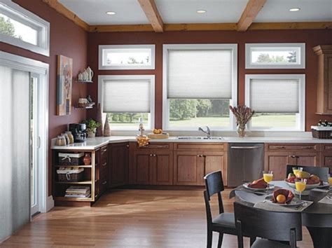 If you think white curtains are boring, go for other colors that match with the whole room. best window treatments for kitchen (With images) | Kitchen ...