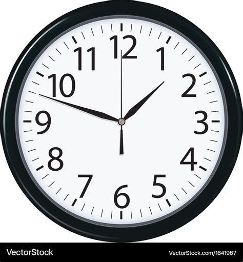 Clock Face Isolated Royalty Free Vector Image Vectorstock