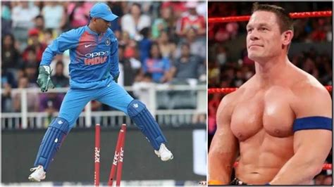 John Cena Shared A Touching Picture Of Ms Dhoni On Instagram Fans Also Made Funny Comments Wwe