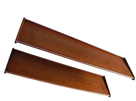Floating pair of danish modern teak display shelves. Mid-Century Danish Modern Teak Floating Shelves, 1950s For ...