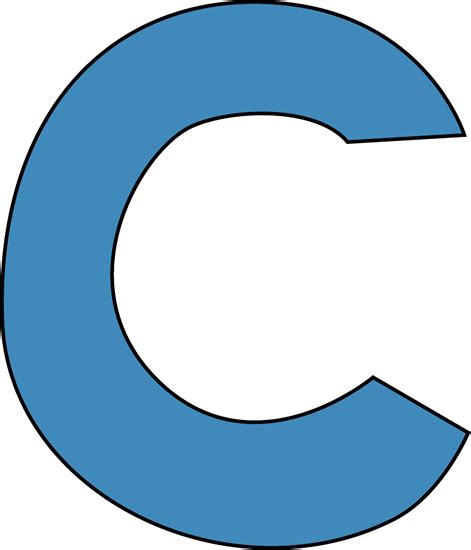Blue Alphabet Letter C Clip Art Blue Alphabet Letter C Image