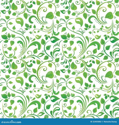 Green Floral Pattern Stock Vector Image Of Texture Seamless 32405882