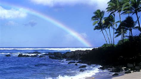 Playa Rainbow Ocean Tropical Hd Naturaleza Océano Playa Tropical