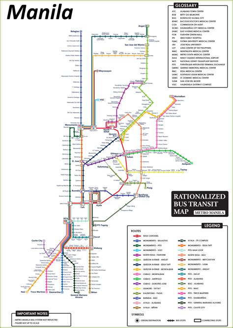Manila Bus Transit Map - Ontheworldmap.com