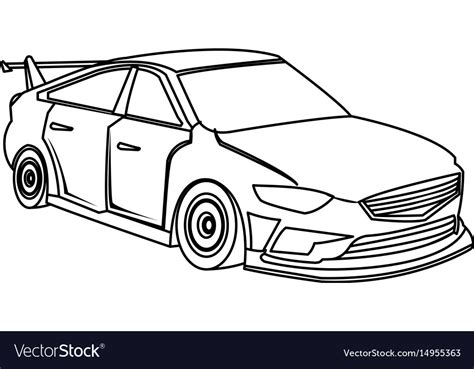 Sport Car Luxury Speed Vehicle Outline Royalty Free Vector