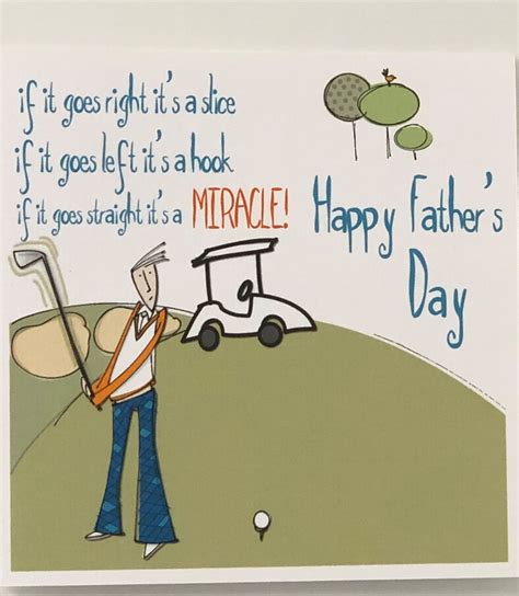 Funny Golf Fathers Day Card Dad Golf Card Happy Fathers Etsy