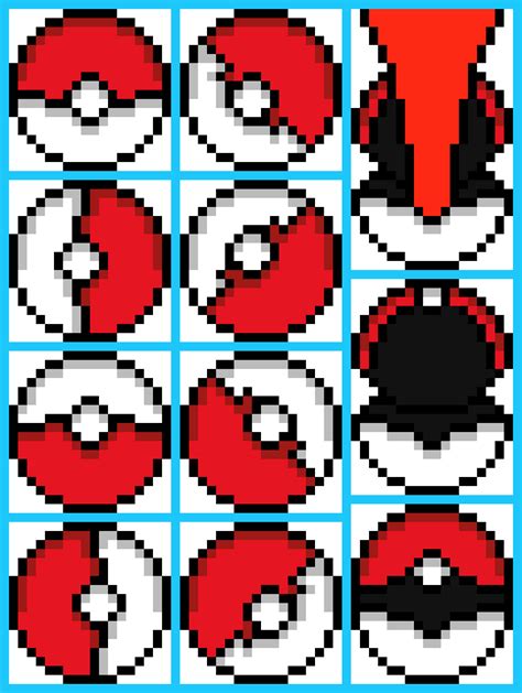 Pixel Pokemon Ball Pokeball Pixel Png Free Transparent Png Download