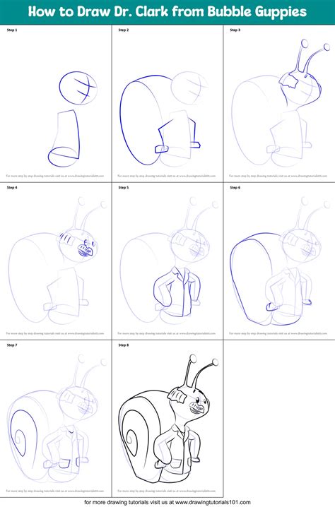 How To Draw Dr Clark From Bubble Guppies Bubble Guppies Step By Step