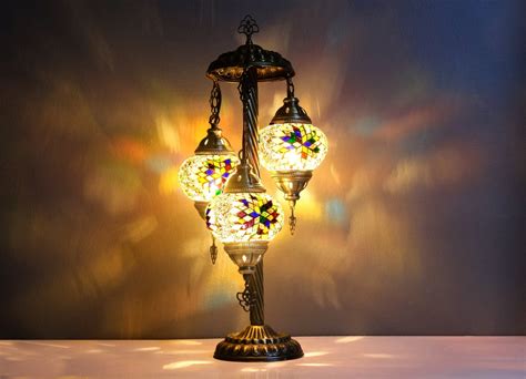 Mosaic Turkish Table Lamp 3 Globe Turkish Floor Lamp Bedside Lamp