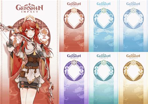 Genshin Impact Template Character Cards By Quinnyilada On Deviantart In