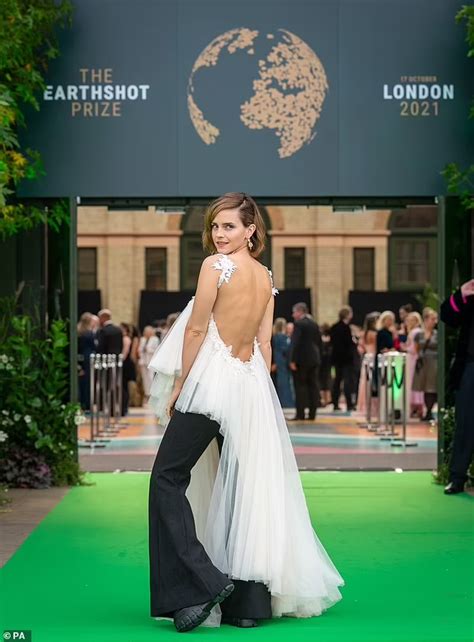 Emma Watson Oozes Glamour In Backless Dress At Earthshot Ceremony White Tulle Dress Dress