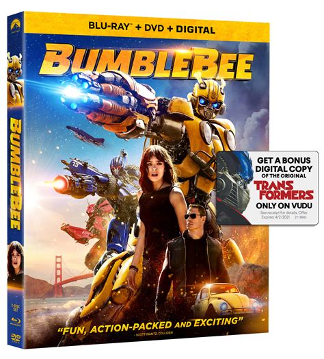 Bumblebee Movie Dvd Blu Ray Combo Pack With Free Digital Copy Of