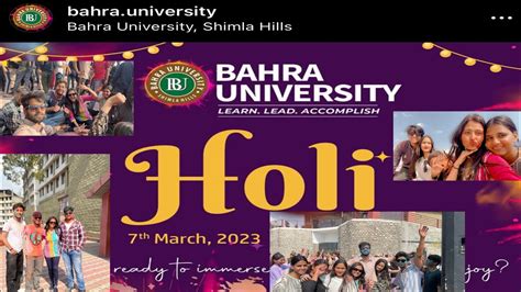 Holi Celebration🌈♥️2023 Ftbahra University Shimla Hills Youtube