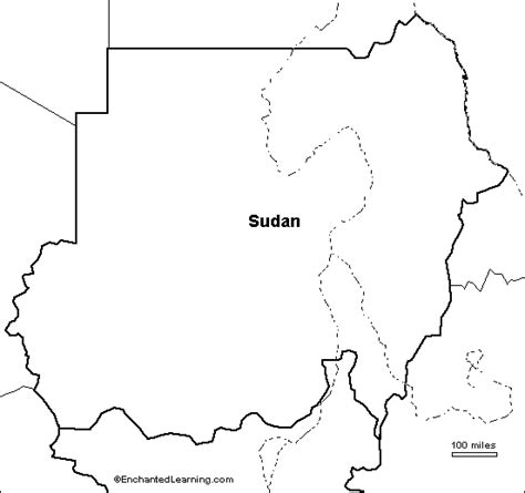 Outline Map Sudan