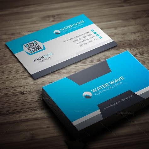 I hope you all like this video. Water Wave Business Card Template 000266 - Template Catalog