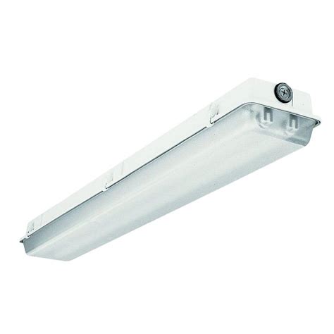 Lithonia Lighting 2 Light White Ceiling Commercial Strip Fluorescent