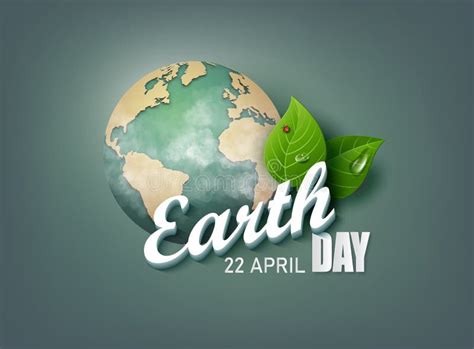 Earth Day Concept With Treeanimals And People Stock Vector