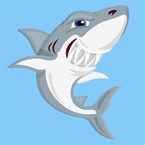 Premium Vector Shark Cartoon Vector Illustration