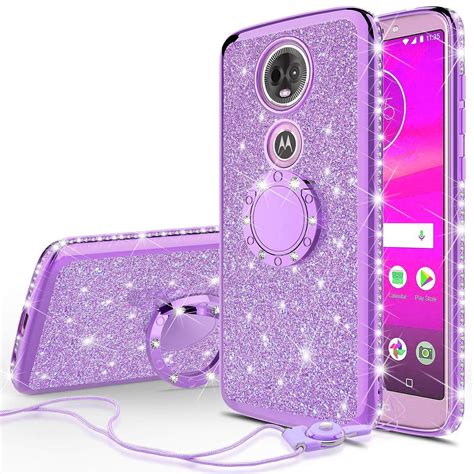 Soga Diamond Bling Glitter Cute Phone Case With Kickstand Compatible For Motorola Moto E5 Plus