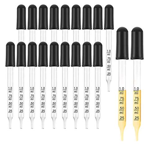 Eye Dropper For Essential Oils 20 Pcs Pipettes Dropper With Black