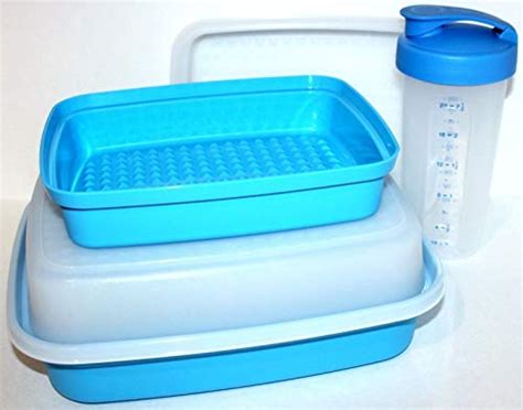 Tupperware large season serve marinade dish clear 1294 & dark blue lid 1295. The Best Tupperware Meat Marinade Container of 2019 - Top ...