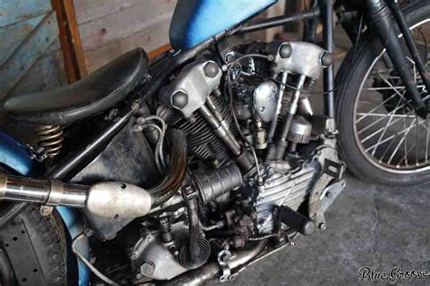 Blue Groove Shop Blog Sold 41 Knucklehead Chopper Blue Wing