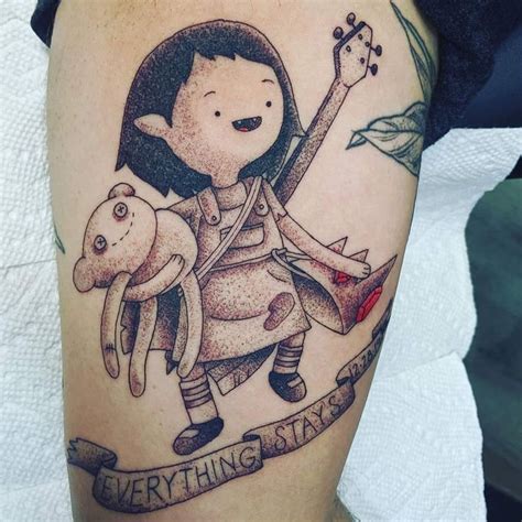 marceline from adventure time by kyle downs at old friends tattoo in rochester ny adventure