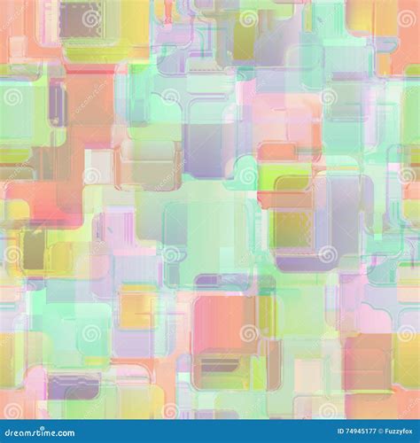 Seamless Squares Pastel Bright Pattern Background Geometric Abstract