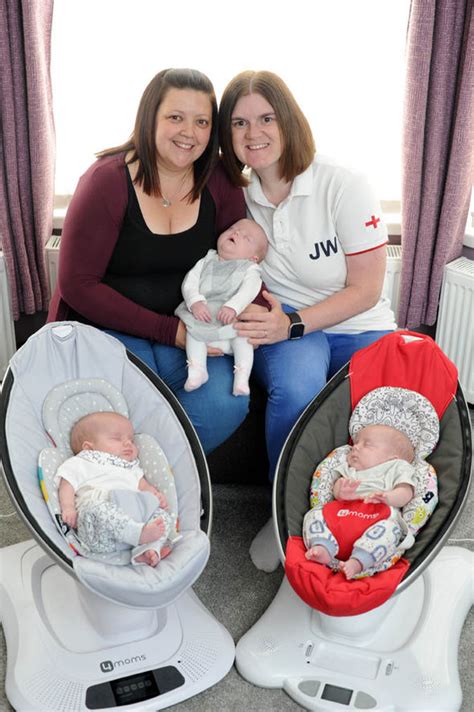 same sex couple both called laura welcome triplets after years of ivf uk
