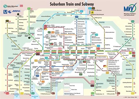 Munich Train And Subway Map Train Map Metro Map Subway Map