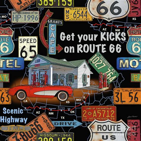 Route 66 Jp3934 Painting By Jean Plout Fine Art America