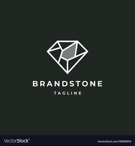 Gemstone Logo Design Royalty Free Vector Image