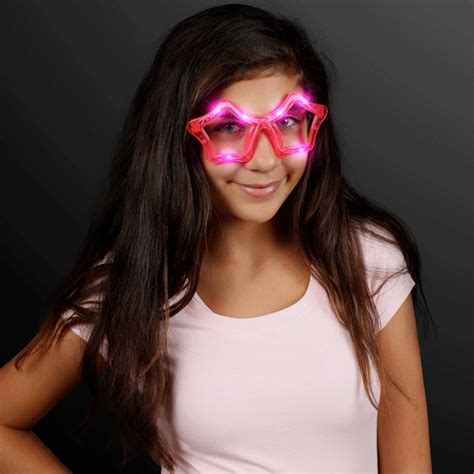 Reach For The Stars With Printed Star Shaped Led Flashing Glasses