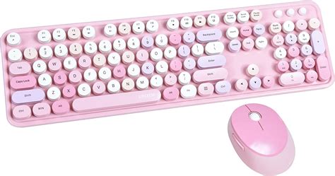 Buy Ubotie Colorful Computer Wireless Keyboard Mice Combo Retro
