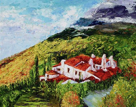 Tuscan Villa Painting By Maria Gibbs Fine Art America