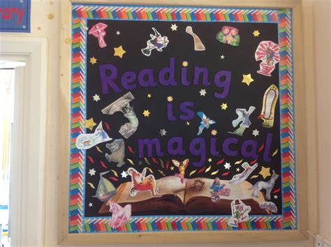 Display For A Book Week With A Magical Theme Winter Bulletin Boards
