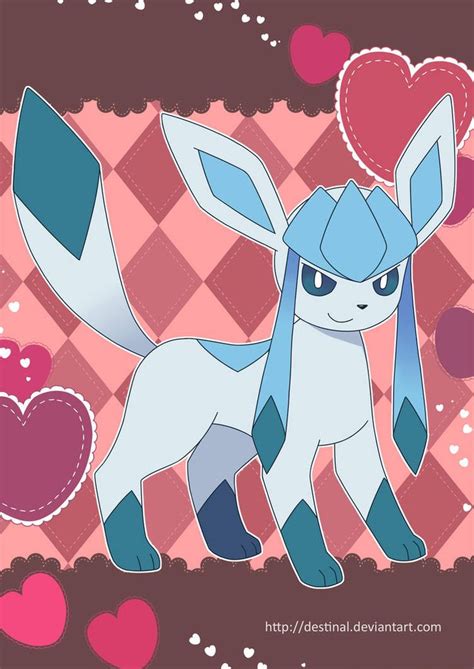 Glaceon Poster By Crystal Ribbon On