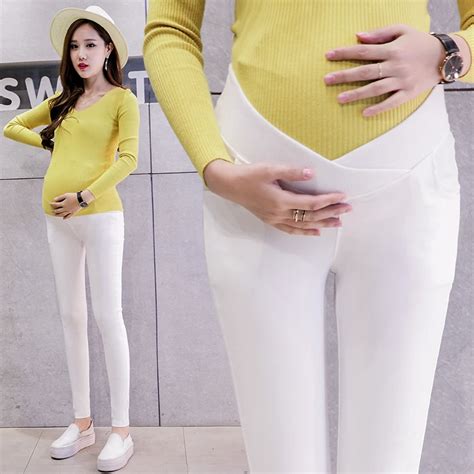 Autumn Fashion Maternity Legging Low Waist Belly Stretch Cotton Skinny