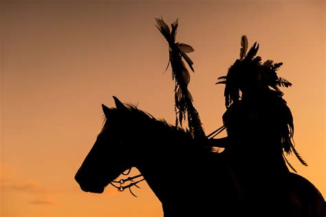 Download Silhouette Horse Photography Native American Hd Wallpaper