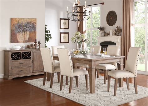 Mill Valley 7pc Dining Table Set | Las Vegas Furniture Store | Modern