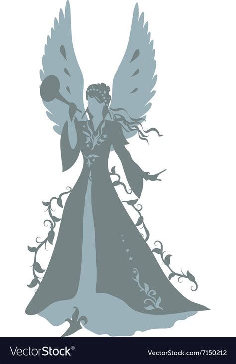 Beautiful Angel Silhouette Royalty Free Vector Image