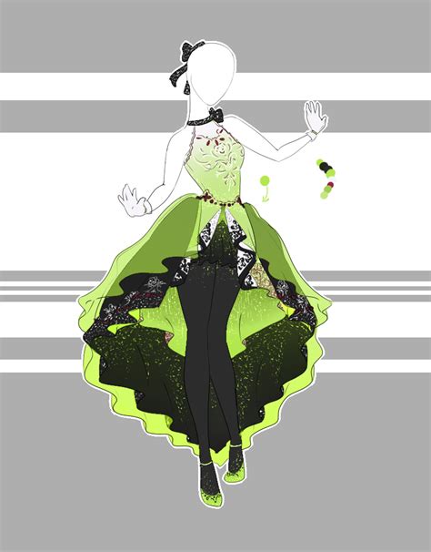 outfit adoptable 36 closed by scarlett knight anime dress dress drawing anime outfits