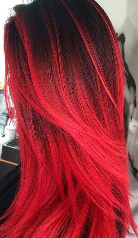 Volcanic Red Hair To Get In Halloween Color Melting Hair Dyed Red