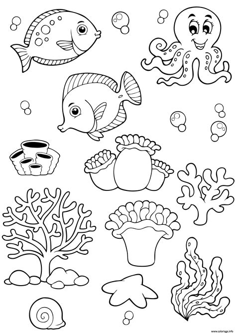 Frais Coloriage A Imprimer Gratuit Animaux De La Mer