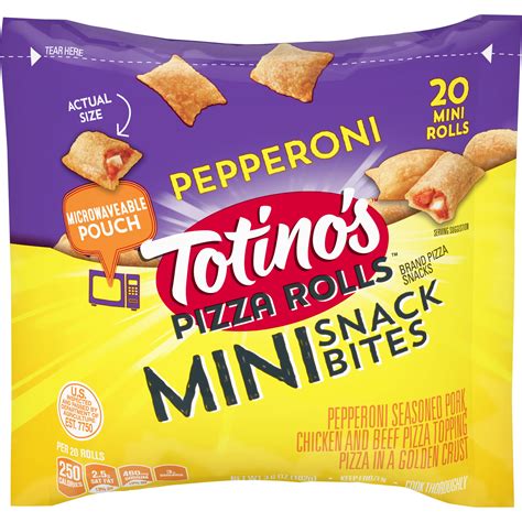 Totinos Pepperoni Mini Snack Bites Frozen Pizza Rolls 20ct Brickseek
