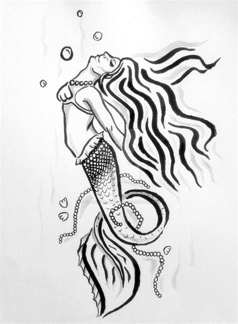 Mermaid Tribal Tattoo Design By Morriganmoonflower On Deviantart