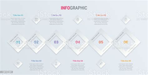 Vector Infographics Timeline Design Template With Square Elements